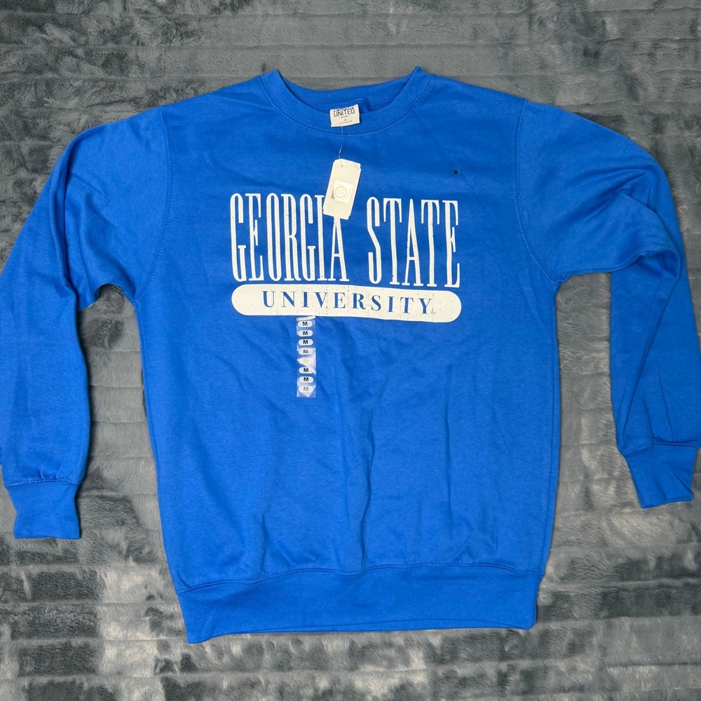 Campus United Georgia State University Sweatshirt Mens Medium Blue GSU Graphic